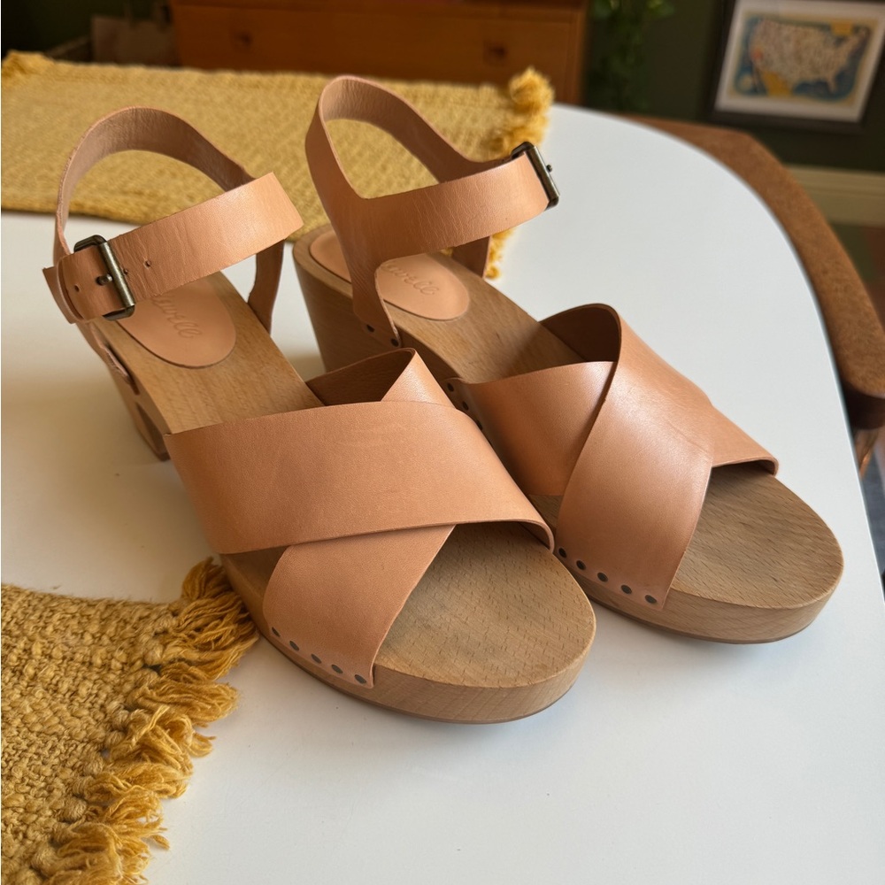 Madewell * Johanna Crisscross Clog Sandal * Blush Leather * SZ 10